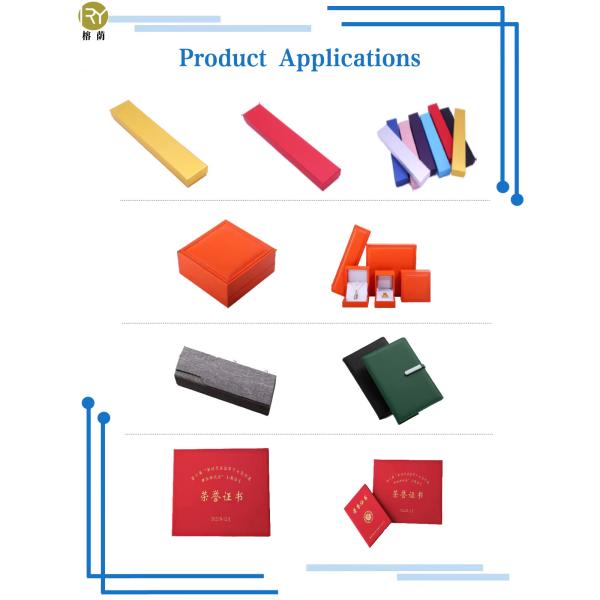 Red-Black PVC Coated Gift Box Paper for Bookbinding