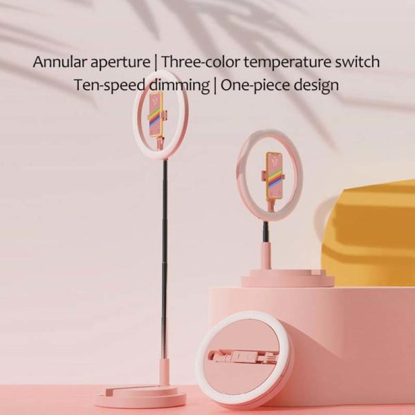 Remote Control Makeup Selfie Ring Light VM200 6000K , Circle Light For Cell Phone