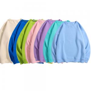 China Crewneck Drop Shoulder Blank Oversized Sweatshirts Printed Plain Hoodies on sale