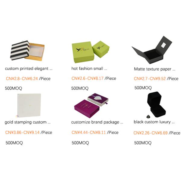 Custom Jewelry Packaging Box Bracelet Cardboard Necklace Box Sponge Liner