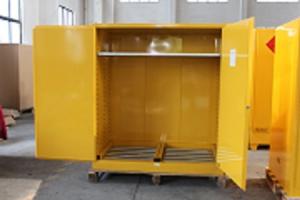 Cheap 1.0mm galvanized Steel Horizontal Inflammable Flammable Storage Cabinet 2 Manual Close Doors Chemical Liquid for sale