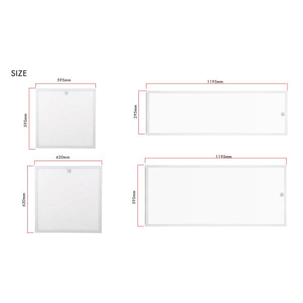 Backlit 0-10V Dimmable Flat Panel Led Lights CCT Tunable