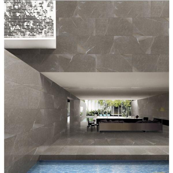 Rectangular Bathroom Ceramic Tile , 24*24 Inches Black Non Slip Wall Tile