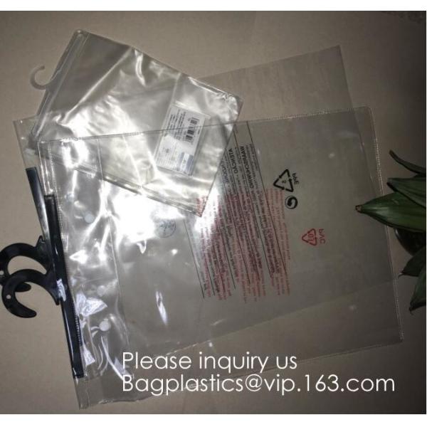 Frosted Zip lockk bag EVA PVC hanger bag for clothes,EVA frost drawstring bag, Frosted Plastic EVA Garment Packing Bag zip