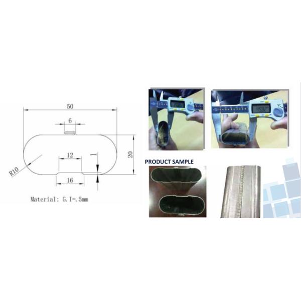 Oval Pipe Profile Rolling Forming Machine Interlocked Type 80mm