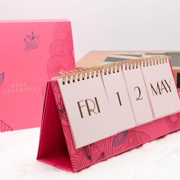 Desk Calendar Small Standing Flip Calendar 12 Monthly Yearly Desktop Calendar