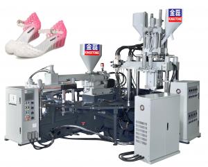 Three Color TPR Plastic Shoes Making Machine With Double Proportional Pressure Control