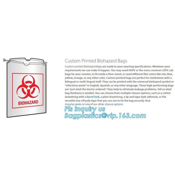 Bio Hazard Tote Bags,Stick-on Red Bio Hazard Waste Bags 6" x 6" 200/Bx,Shop Bio Hazard Shoulder bags online bagease pack