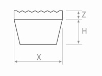 Non-reinforced Super Grip Belt corrugated belt with Top PVC Vee belt