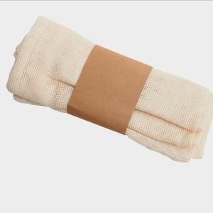 China OEM Compostable Washable Mesh Organic Cotton Reusable Produce Bags on sale