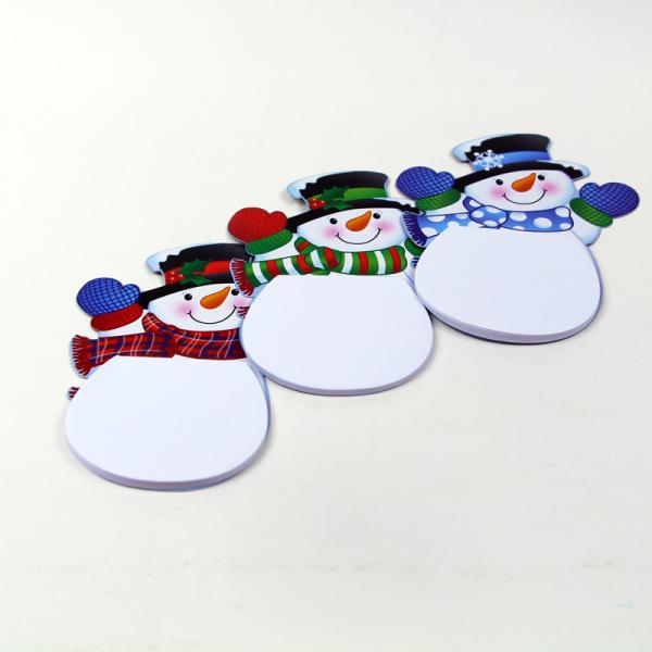 Kids Mini Shape 30sheets Cartoon Notepad Custom Shape Full Color Printing snowman notepad