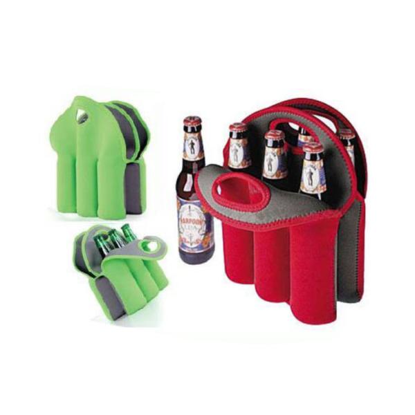 Customized Size Portable 1/2 Bottles Beer Cooling Holder Carrier Neoprene Wine Bottle Freezer Bag Cooler Wine-bottle Bag