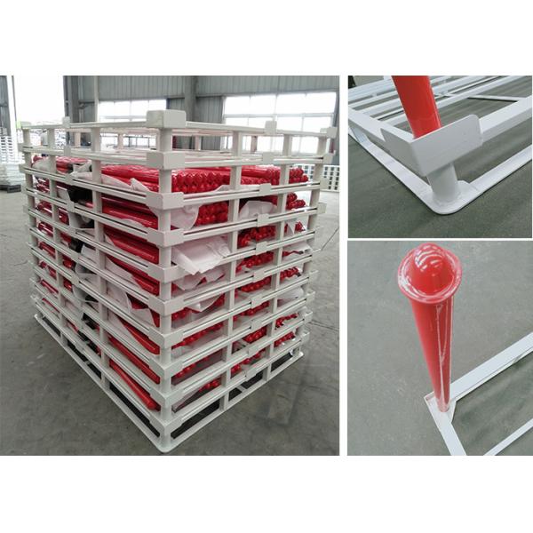 Storage Portable Stacking Racks Stackable Warehouse Racks Circular Steel Tube Post