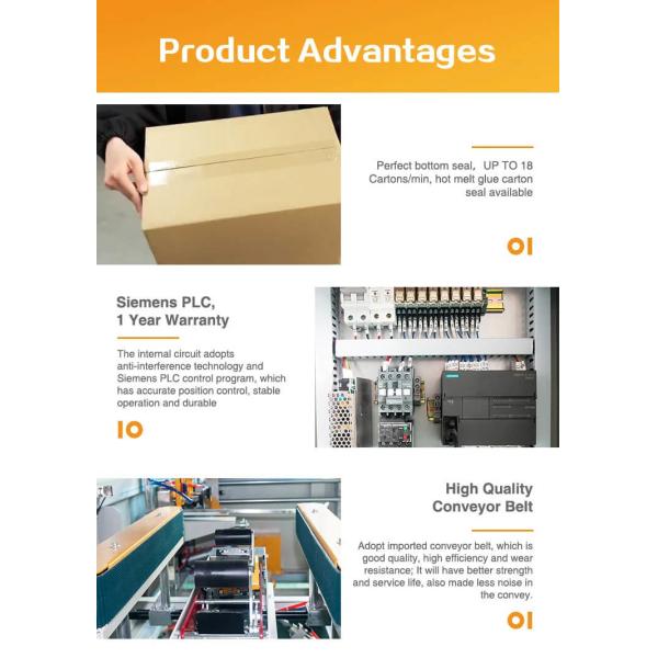 High Speed Box Automatic Carton Erector Machine PLC Control