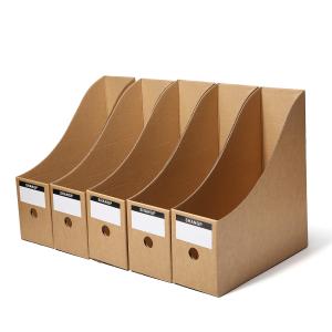 Cheap Kraft Paper File Box Paper Packaging Box OEM Logo Printing CMYK Display for sale