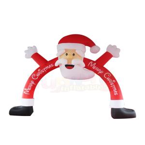 Cheap Santa Claus Outdoor Inflatable Christmas Decorations / Blow Up Christmas Arch for sale