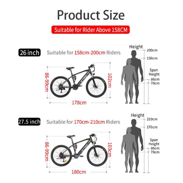 Customized Logo 500W 48V 27.5 GPS Electric Mountain Bike With Calories Calculating