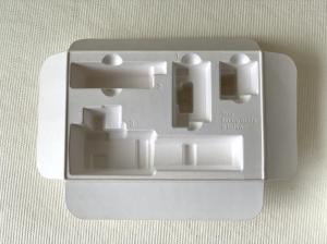 China Bagasse Thermoformed Molded Pulp Living Hinge Customized Rigid Smooth on sale