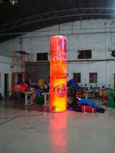Cheap 5m Customized Color Advertising Helium Balloons Inflatable Pillar With Light For Party for sale
