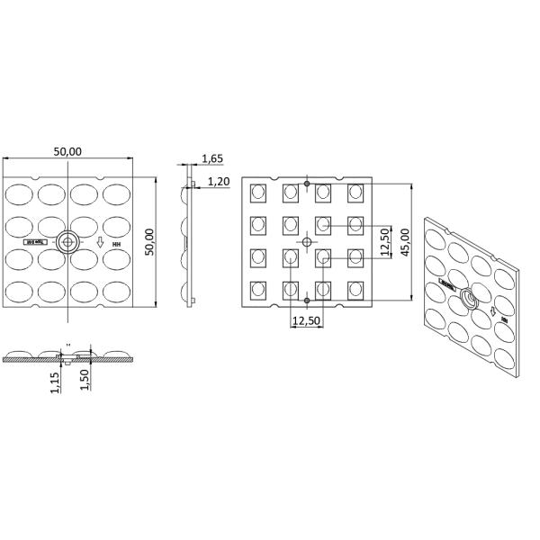 Outdoor SMD LED PCB Outer Shell LED Light Lens For Street Lighting With 3030/2835 LED Chips