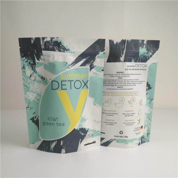 Self Adhesive Seal Custom Loose Tea Packaging Pouch UV Coated