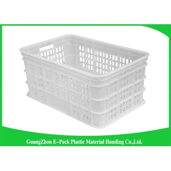 Mesh Vegetablestacking Storage Boxes , Large Big Plastic Packing Crates Collapsible
