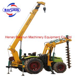 China OEM tractor crane for tractor mounted post hole digger machine on sale