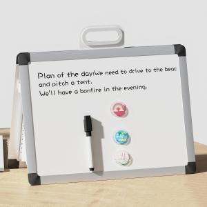 China Dry Erase Small Desktop Whiteboard Portable Reusable Durable With Storage Bag on sale