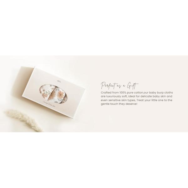 Large 100% Cotton Muslin Burp Cloths Comfortable For Newborns