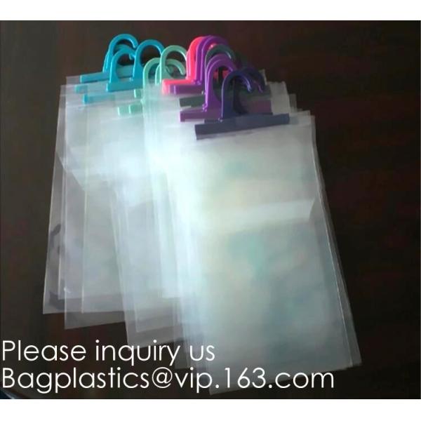 Transparent PVC hanger hook plastic bags for clothes packing,Better Protect and store CD's, books, magazines, papers and
