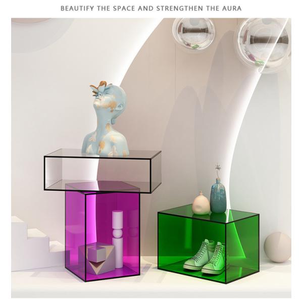 Morden Colorful Acrylic Display Box Custom Design For Window Brand Show