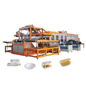 Cheap Automatic Disposable PS Foam Food Container Thermoforming Machine 1000 / 1100 mm for sale