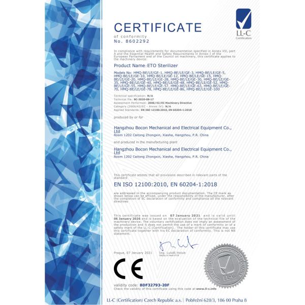 LE series ETO sterilizer control system distributed control system