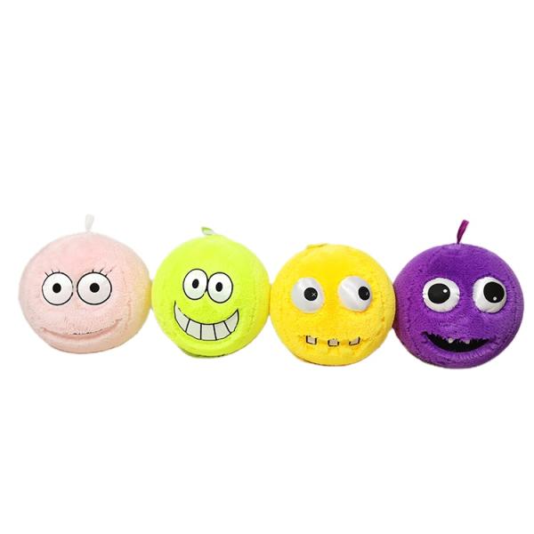 24'' Diameter Inflatable Funny Face Furry Ball With Eyes Polyester Outer Skin for Fun
