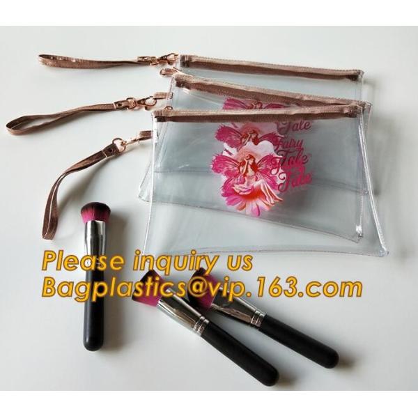 Plastic Bag OEM Custom PVC Loop Handle Image Printed Plastic Shopping Bag,Promotional Clear Waterproof Plastic Cosmetic