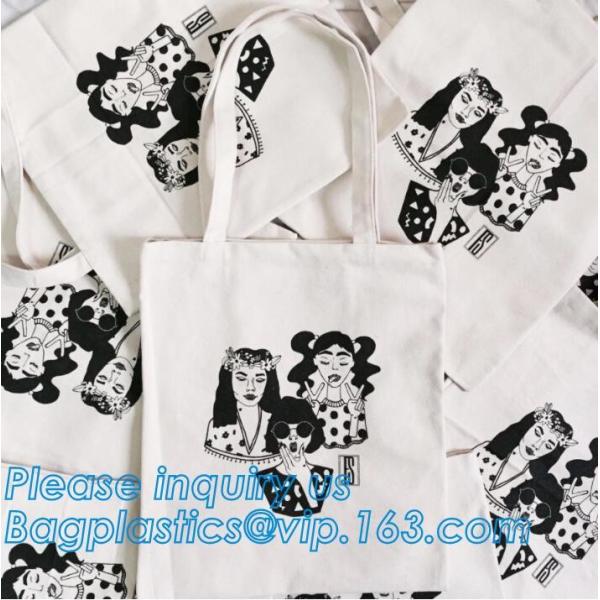 Custom silk screen printed Cotton material handle style blank natural cotton canvas bag without logo bagplastics bagease