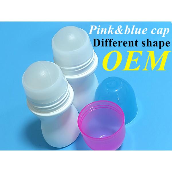Summer Custom Latest Design 30 Ml 50 Ml 60ml Refillable White HDPE Deodorant Plastic Roll on Bottle