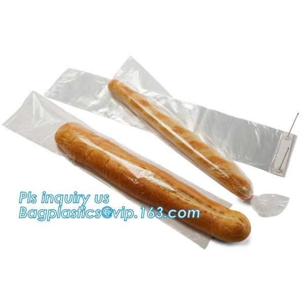 biodegradable plastic food bread wicket bag, PACK, Accept Custom Order bread packaging CPP BOPP plastic wicket bread bag