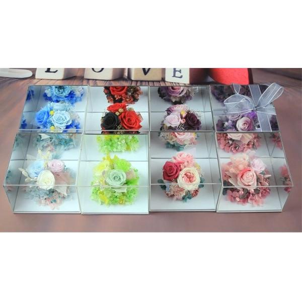 Wholesale preserved flowers mirror gift box birthday gift for girl friend