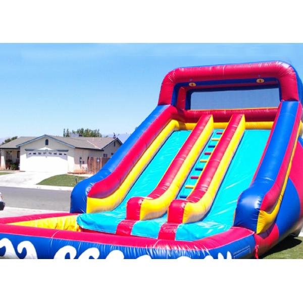 Funny Wave Adult Size Giant Inflatable Water Slide With Pool
