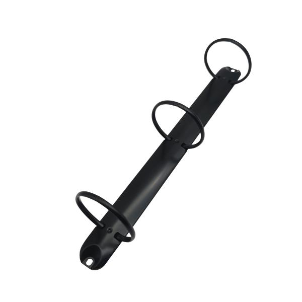 Enhanced Type Three Ring Binder Hardware Matte Black A4 Ring Binder Mechanism 11 Inch