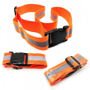 China Factory Customized Reflective Belts for Running High Visible Night Safety Gear Waist Adjustable Elastic Safety Reflective Belt on sale