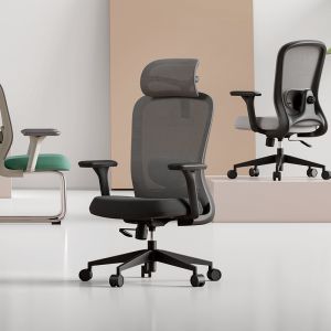 Cheap Black Executive Rolling Adjustable Task Mesh Ergonomic Desk Chair With Lumbar Support for sale