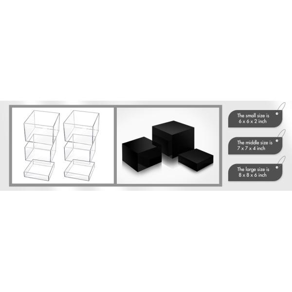 Acrylic Display Risers Acrylic Boxes Acrylic Display Nesting Cubes 5 Sided With Hollow Bottoms Display Stand Shelf