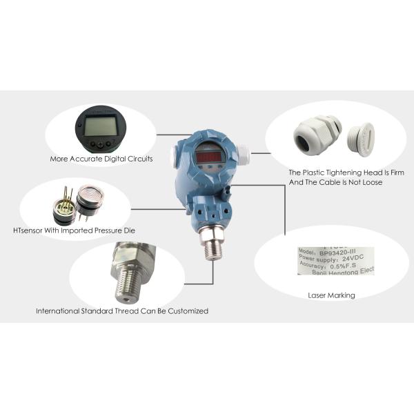 Customizable Installation Interface Industrial Pressure Transmitter Sensor With Display