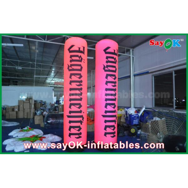 Advertising Inflatable Lighting Pillars / Columns Balloon With Logo Printing