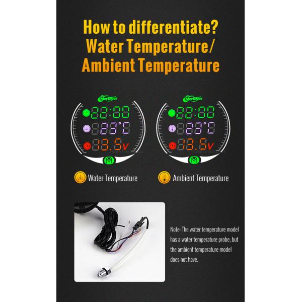 Wholesale Multifunction Display for Time Temperature LED digital voltmeter Motorcycle Meter