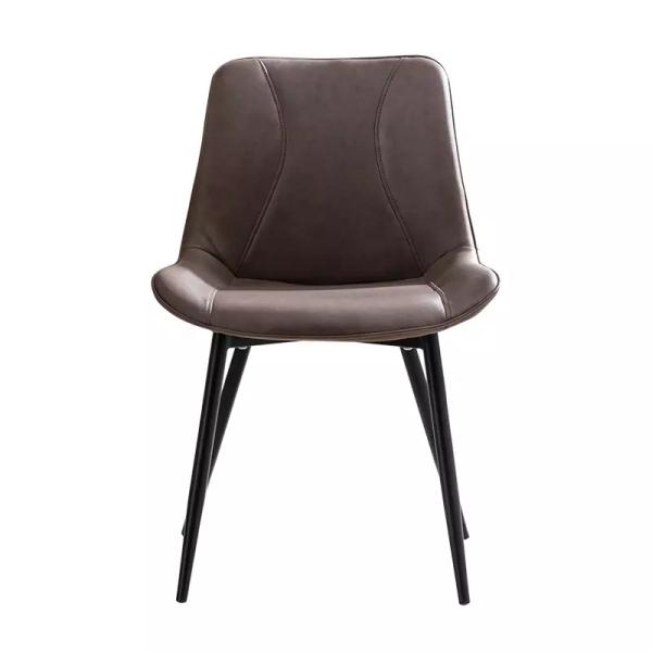 Nordic Style Foam Filled Metal Padded Dining Chairs Wear Resistance