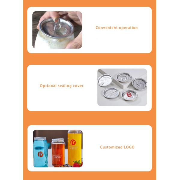 Customizable Aluminum Alloy/Tin-Plated Iron Material Plastic Bottle with Pull Ring or Button Opening Method