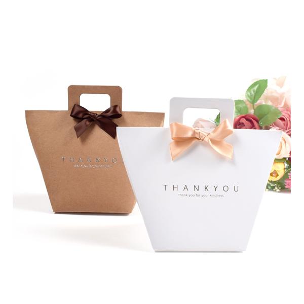 Customized Gift Food Packaging Bags Candy Kraft Paper Treat Bags Recyclable